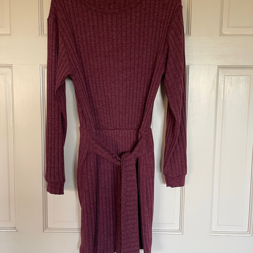 Fraiche by J Burgundy Sweater Dress